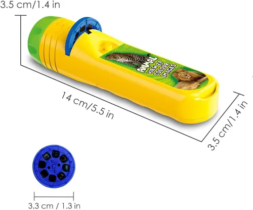 Vista 9 de Pup Go Linterna proyector de animales para niños a partir de 3 años, 3 discos 24 imágenes, juguetes de animales de safari para niños y niñas