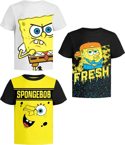Vista 9 de Camiseta gráfica de Bob Esponja (Conjuntos) Patrick Star Calamardo Plancton Gary Atuendo Camiseta Niños pequeños/Cumpleaños a Ropa de niños