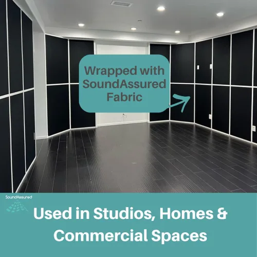 Vista 9 de SoundAssured Tejido Acústico - Tejido Acústicamente Transparente para Hacer Paneles Acústicos - Tejido Acústico para Paneles de Sonido DIY (50s Rosa)