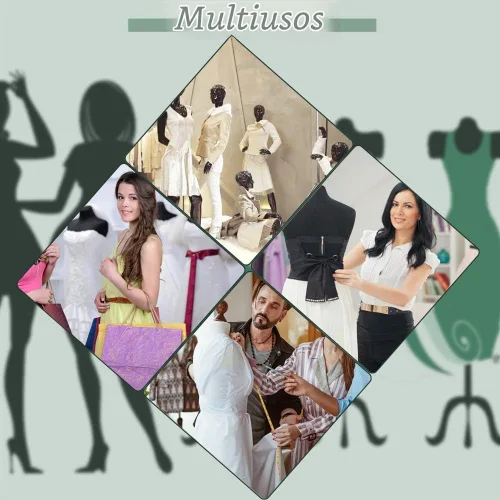 Vista 7 de Maniquí Torso Maniquí Forma Ajustable Cuerpo Manicano para Ropa, Maniquí Mujer de 60 a 67 pulgadas con Soporte Trípode Coser Forma de Vestido