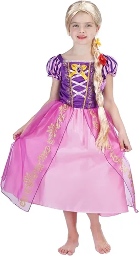 Vista 2 de Kidswant Disfraz de princesa para niñas, vestido de lujo para fiesta, elegante, con accesorios, 2-12 años