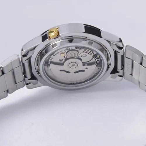 Vista 5 de SEIKO 5 automático azul y dorado Dial caballeros SNKK11J1, Tono-plateado, Bobinado automático, Automático
