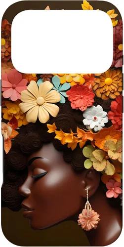 Vista 30 de Black Queen - Carcasa para iPhone 17, diseño de melanina, color negro