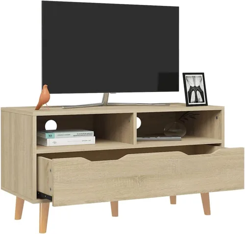 Vista 3 de TV Cabinet Sonoma Oak Engineered Wood Medium TV Cabinet Entertainment Center