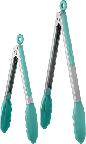 Vista 11 de Pinza de cocina resistente al calor de 600ºF: pinza de cocina de silicona U-Taste de 7 pulgadas con puntas de goma antiadherentes selladas firmes