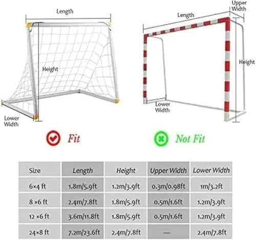 Vista 9 de Red de fútbol, redes de repuesto de fútbol deportivo, red de repuesto para entrenamiento de partidos deportivos, práctica de fútbol para adultos