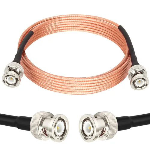 Vista 15 de XRDS -RF Cables BNC 1 pie 2 piezas, Cable BNC macho de 50 ohmios RG316 para antenas de escáneres de antena, radios ham portátiles, etc.