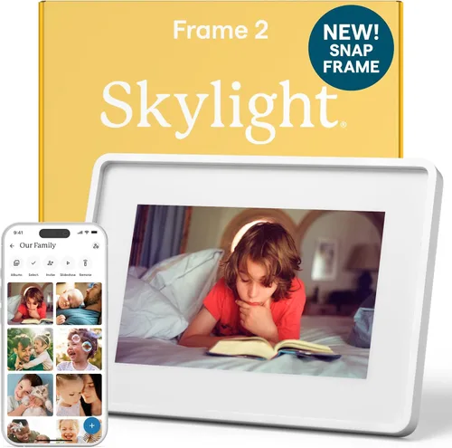 Vista 19 de Skylight Marco – Marco de fotos digital WiFi de soporte al cliente, pantalla táctil marco de fotos digital con fácil instalación, regalos de fotos