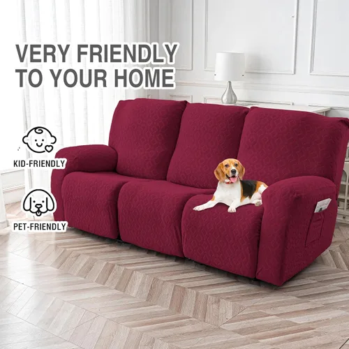 Vista 11 de Gennia Funda Impermeable para Silla Reclinable, Fundas Elásticas para Sofá Reclinable con Bolsillos, Fundas Lavables para Silla Reclinable Lazy Boy