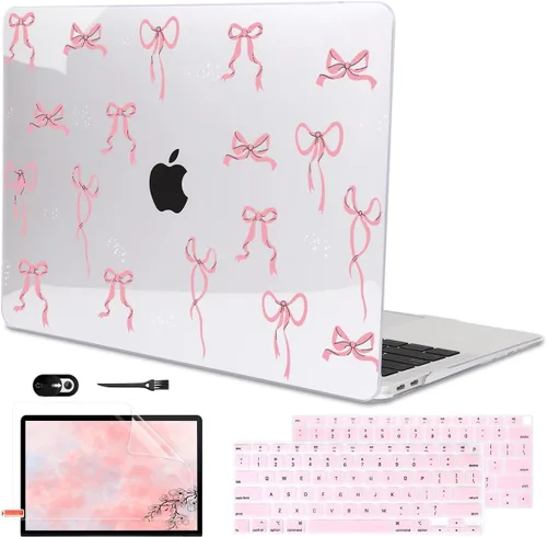 Vista 12 de Funda para MacBook Air de 13 pulgadas 2021 2020 2019 2018 para Mac A2337 M1 A2179 A1932 Funda con Touch ID, funda rígida de plástico