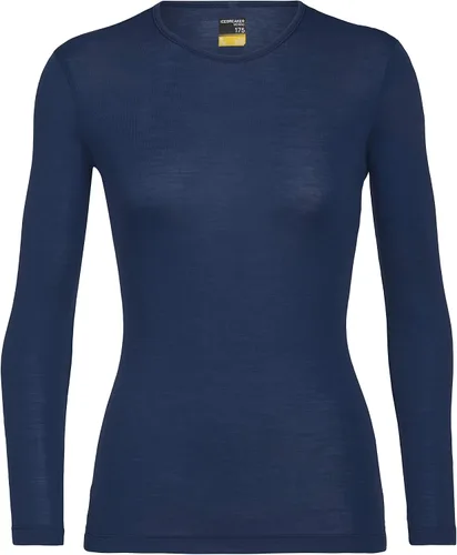 Vista 15 de Icebreaker Merino Womens 175 Everyday Cold Weather Base Layer Thermal Long Sleeve Crewneck T-Shirt Negro