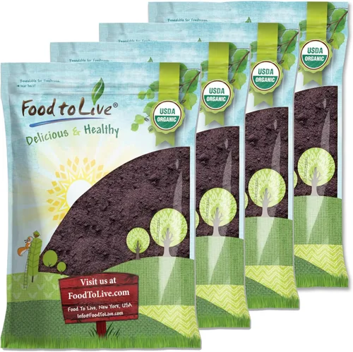 Vista 8 de Food to Live Polvo orgánico de bayas maqui liofilizadas, 1 libra, sin OMG, crudo, 100% puro, superalimento vegano, sin azúcar añadido, a granel