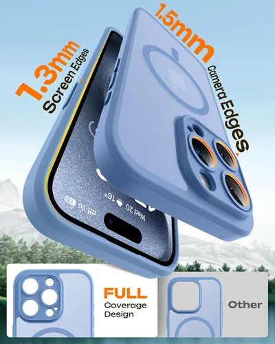 Vista 644 de TOCOL Funda para iPhone 11, compatible con Magsafe, protección completa de cámara, imanes integrados, protección contra caídas, funda translúcida