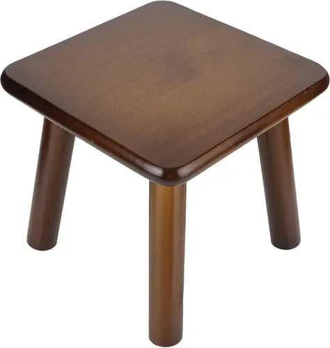 Vista 4 de POCREATION Taburete multiusos para niños, taburetes de madera para el hogar, bonito banco pequeño, asiento de pino para niños, taburete de muebles