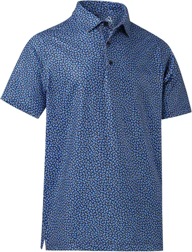 Vista 3 de DEOLAX Mens Golf Shirts Performance Moisture Wicking Mens Polo Shirt Fashion Print Dry Fit Golf Shirts Short Sleeve