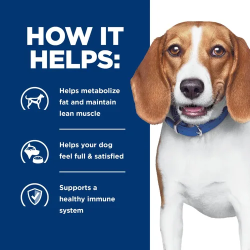 Vista 7 de Hill's Prescription Diet r/d Comida seca para perros con reducción de peso #1 recomendado por veterinarios, receta de pollo, 8.5 libras. Bolsa