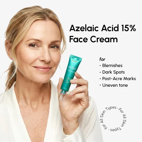 Vista 2 de MAREE Crema facial de ácido azelaico - Tratamiento de ácido azelaico con niacinamida y ácido salicílico - Corrector de manchas oscuras para la cara
