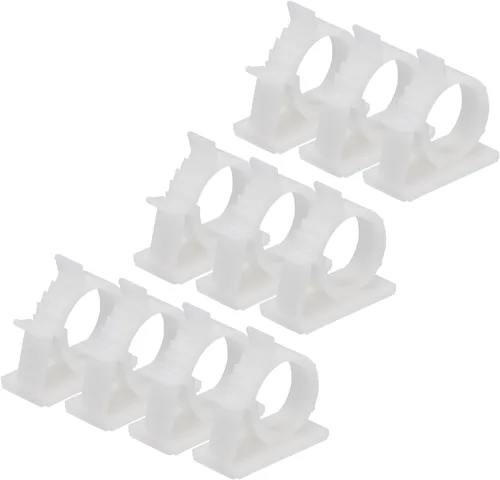 Vista 11 de MECCANIXITY 30 unids clip adhesivo de gestión de cables PE abrazaderas de cable 0.394-0.512 in ajustables para cables USB Cables de ratón Cable