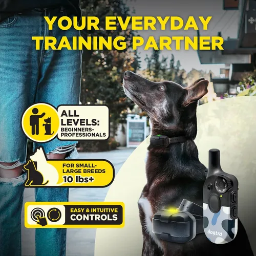 Vista 2 de Dogtra 200iQ Collar E de entrenamiento remoto – 100 niveles, tono, vibración, rango de 1/2 milla – Compacto, impermeable, control con una sola mano