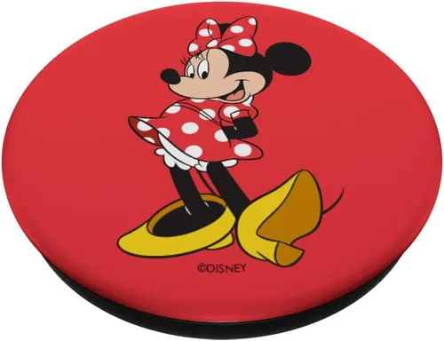 Vista 2 de Disney Minnie Mouse Classic Pose on Red PopSockets PopGrip: agarre intercambiable para teléfonos y tabletas