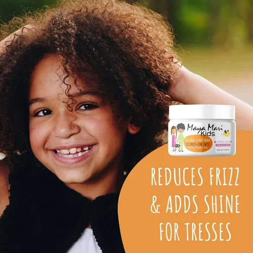 Vista 4 de Maya Mari Acondicionador y crema para rizos para niños Juego de tratamiento desenredante y alisador para el cabello Productos para el cabello