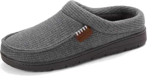 Vista 13 de Dearfoams Zapatilla de casa tipo zueco para hombre Brendan de espuma viscoelástica transpirable para interiores y exteriores con anchos amplios