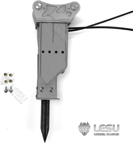 Vista 2 de Martillo de metal Lesu para 1:14 Excavadora hidráulica Rc Et35 B0006 Piezas de modelo de pala