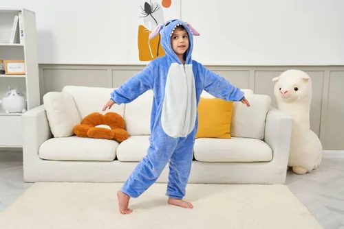 Vista 4 de JVJQ Pijama unisex para niños, disfraz de animal para Halloween, Navidad, cosplay