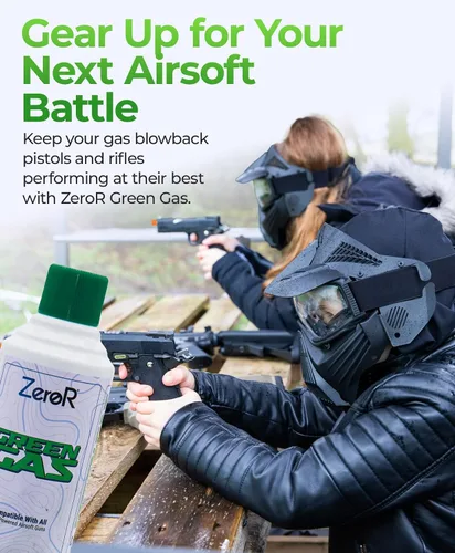 Vista 8 de ZeroR® Green Gas Fuel for Airsoft Pistols 13.5 fl oz Each (11.8 oz by Total Weight)