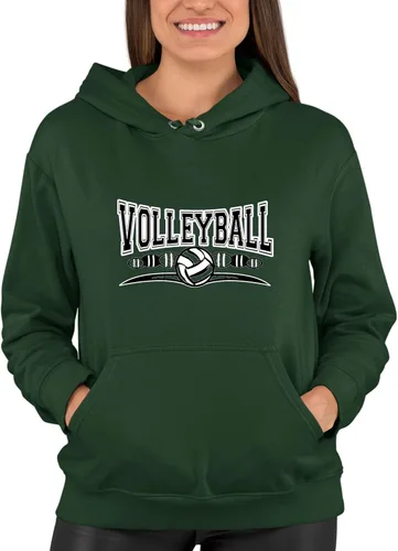 Vista 39 de Go All Out Sudadera con capucha para hombre y mujer con diseño fresco de voleibol