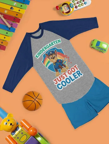 Vista 2 de Tstars Paw Patrol Kindergarten Just Got Cooler Back to School Cooler Raglan