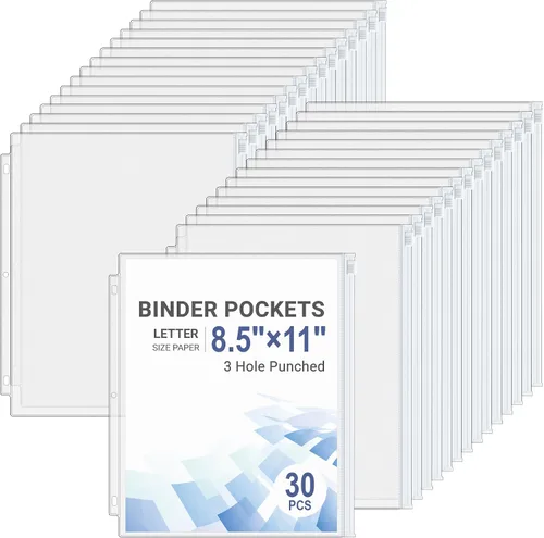 Vista 13 de Antner 20 piezas de bolsillos para carpeta A5 con 6 agujeros, insertos para planificador de presupuesto, sobres para rellenar con efectivo