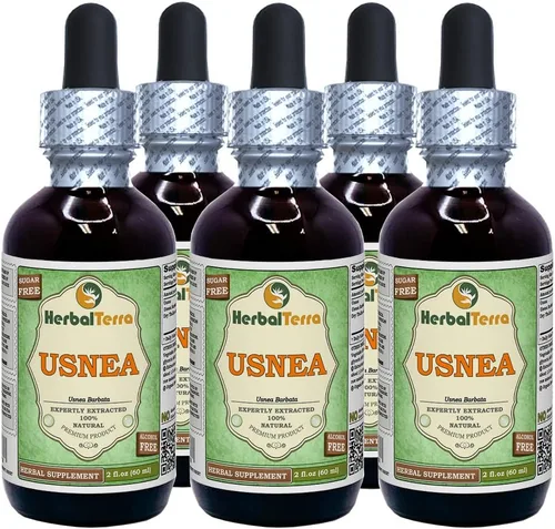 Vista 7 de Herbal Terra LLC Usnea (Usnea barbata) Glicerita, extracto líquido sin alcohol de talo seco, 2 onzas