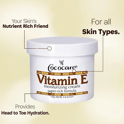 Vista 3 de Cococare Crema hidratante de fórmula súper rica con vitamina E - Hidratante de piel de alta potencia - 4 onzas