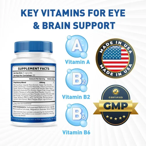 Vista 3 de Visium Pro Vision Support - Cápsulas oficiales de suplemento de salud, píldoras de vitaminas Naturales VisiumPro para la salud visual
