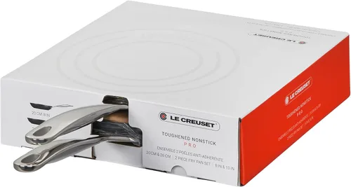 Vista 3 de Le Creuset Juego de utensilios de cocina antiadherentes endurecidos, 2 piezas (sartén de 8 y 10 pulgadas)