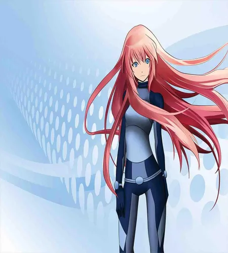 Vista 2 de Ambesonne Juego de funda de edredón de anime, manga futurista niña, ciencia ficción, efecto garabato, estilo japonés, estampado de arte digital
