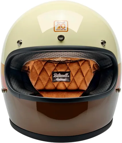 Vista 3 de Biltwell Gringo - Casco de motocicleta de cara completa DOT ECE R22.06 para el 20º aniversario