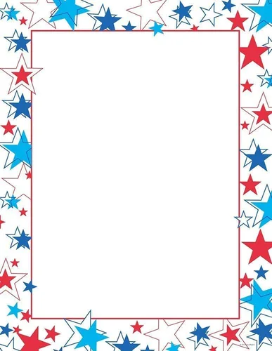 Vista 2 de Great Papers! Membrete de estrellas rojas, blancas y azules, 80 unidades, 8.5 x 11 pulgadas (2014246)