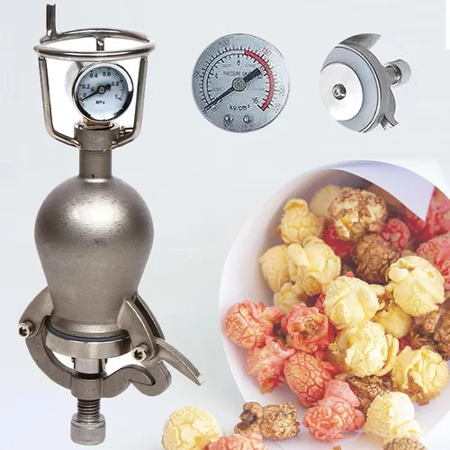 Vista 9 de Cañón de palomitas de maíz chino, máquina de palomitas de maíz de alta presión, máquina de arroz inflada a mano, palomitas de maíz maquina