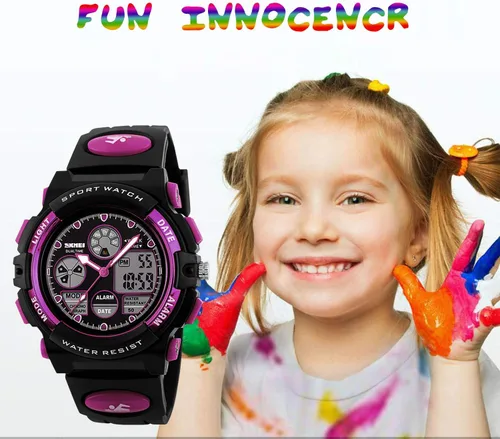 Vista 2 de Kids Digital Sport Watch, Boys Girls Waterproof Sports Outdoor Watches Children Casual Electronic Analog Quartz Wrist Watches with Alarm Stopwatch