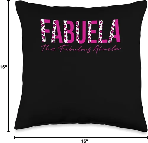 Vista 4 de Spanish Grandmother Gifts Latinas Fabuela The Fabulous Abuelita Abuelita - Almohada para la abuela española, 16 x 16 pulgadas, multicolor