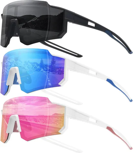 Vista 22 de STORYCOAST Lentes de sol deportivos polarizados para hombres y mujeres, para conducir, pesca, ciclismo, bicicleta de montaña, protección UV400