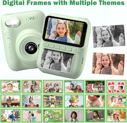 Vista 5 de Cámara para Niños Impresión Instantánea Regalos de Cumpleaños y Graduación para Niños de 3, 4, 5, 6, 7, 8, 9 años Cámara Digital Portátil