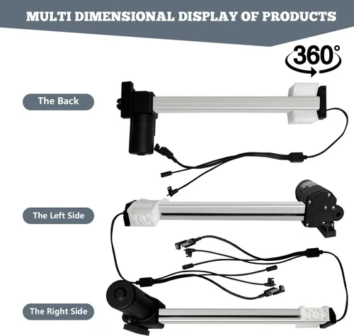 Vista 6 de Motor reclinable eléctrico de repuesto con cable modelo ML8-233 Actuador lineal para sofá, silla elevadora, sofá, asiento de masaje, aluminio