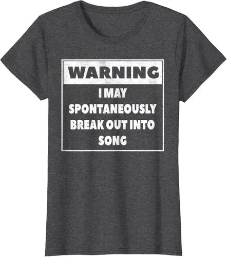 Vista 6 de Advertencia I may Spontaneously romper en canción camiseta