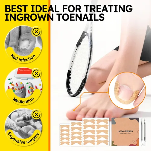 Vista 6 de Tratamiento de uñas encarnadas, corrector de uñas curvadas transpirables, tiras correctoras de uñas encarnadas con lima y levantador, kit