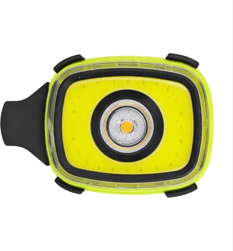 Vista 2 de HOKOILN Luz LED para correr de invierno con clip para sombrero, luz recargable con clip Amarillo