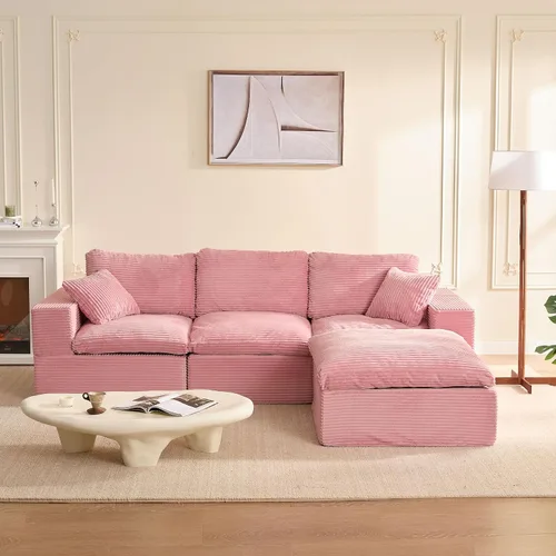 Vista 35 de Sofás seccionales de 106.3 pulgadas para sala de estar, sofá en nube, sofá modular seccional, sofá convertible, sofá de asiento profundo, juego