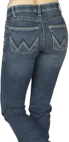 Vista 5 de Wrangler - Jeans Premium Patch Mae para mujer, ajuste por encima de la cadera